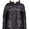 Women * | Brand New Jessica Simpson Black Sherpa Reversible Puffer Coat Women