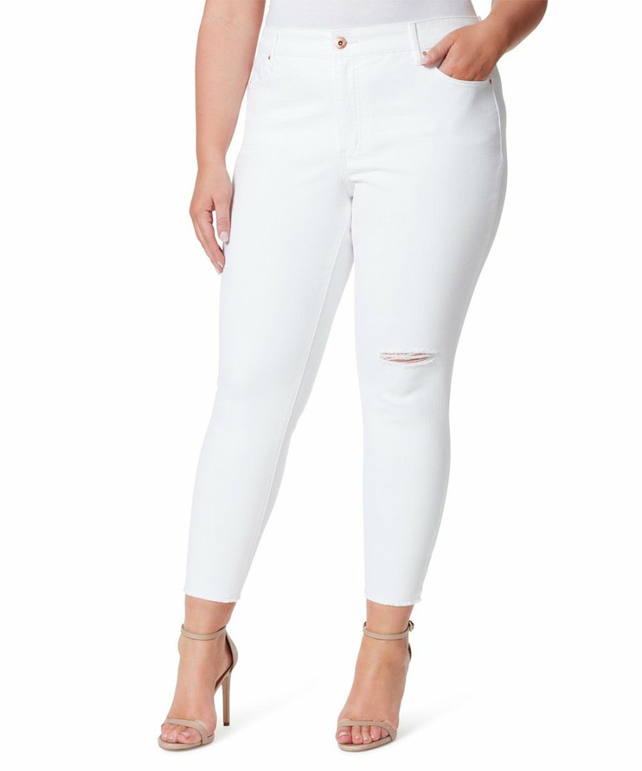 Women * | Best Reviews Of Jessica Simpson White High-Rise Skinny Jeans Plus For Women