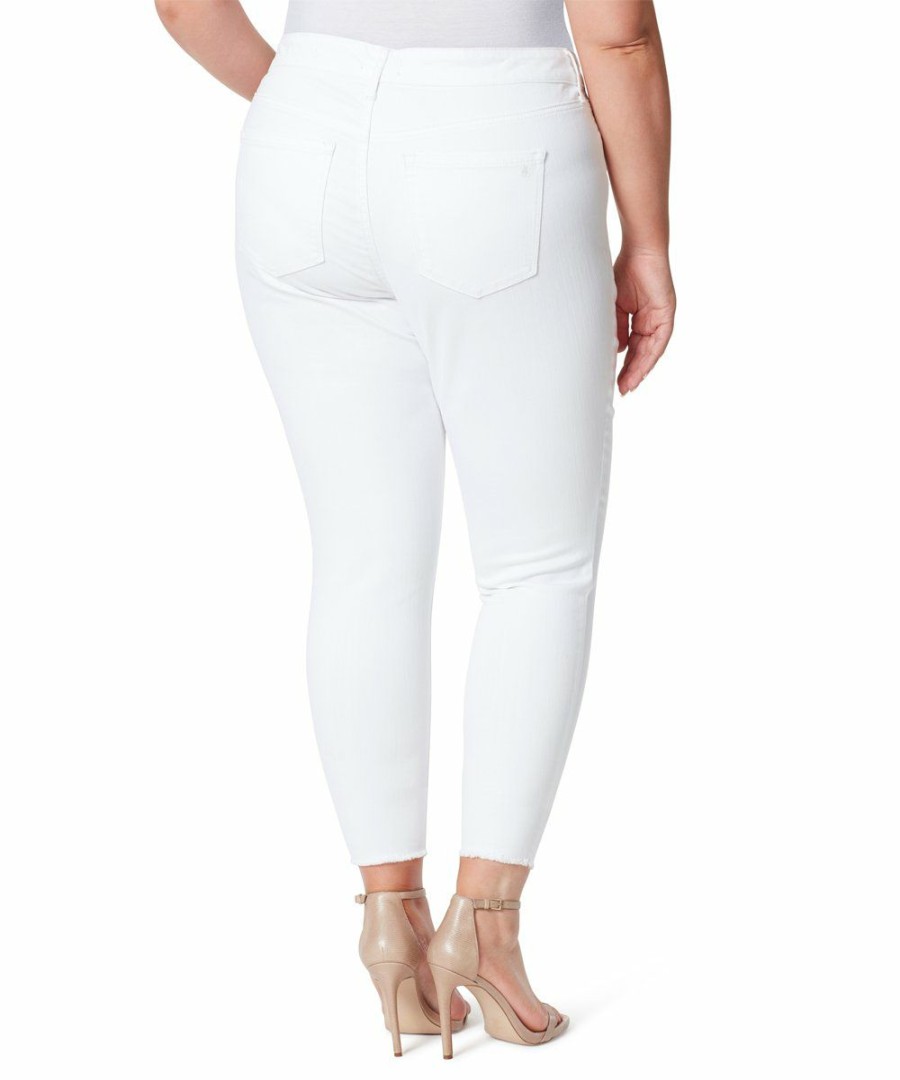 Women * | Best Reviews Of Jessica Simpson White High-Rise Skinny Jeans Plus For Women