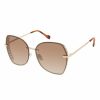 Women * | New Jessica Simpson Goldtone & Tortoise Scroll Oversize Sunglasses For Women