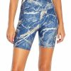 Women * | Cheapest Jessica Simpson Heather Blue Marble Dusk 7" Bermuda Bike Shorts Women