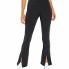 Women * | Promo Jessica Simpson Black Daily Slit-Hem High-Waist Flare Leggings Women