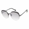 Women * | Wholesale Jessica Simpson Black & Gray Round Sunglasses For Women