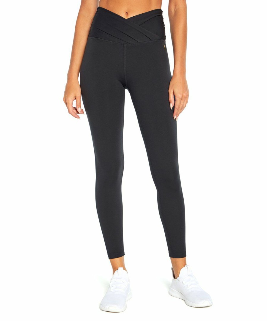 Women * | Best Sale Jessica Simpson Black Avery Tulip High-Waist Leggings Women