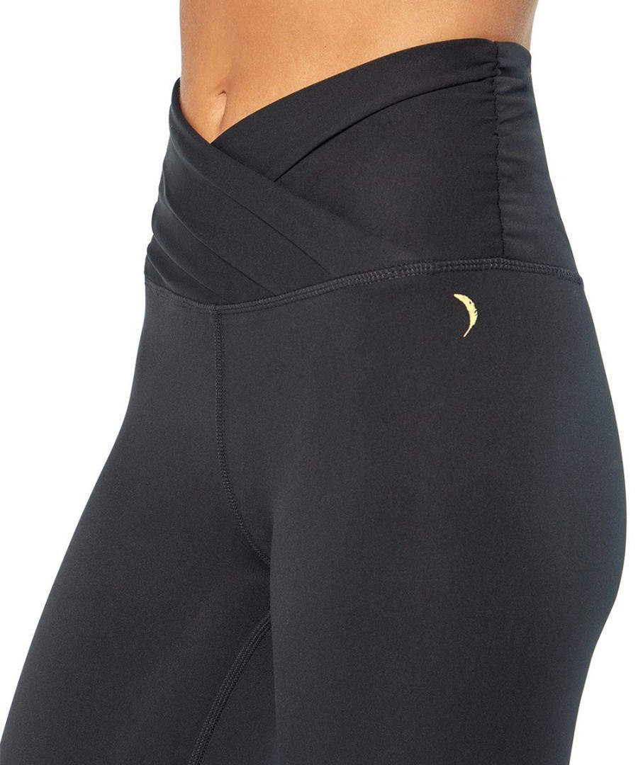 Women * | Best Sale Jessica Simpson Black Avery Tulip High-Waist Leggings Women