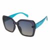 Women * | Hot Sale Jessica Simpson Blue Glitter & Blue Square Sunglasses For Women