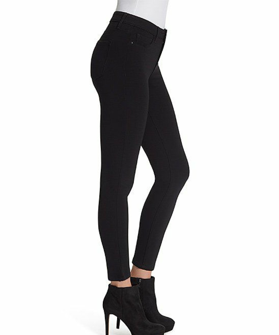 Women * | Flash Sale Jessica Simpson Black Ponte Kiss Me Skinny Jeans Women