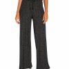 Women * | Outlet Jessica Simpson Heather Black Side-Panel Drawstring Jessie 30" Wide-Leg Pants Women