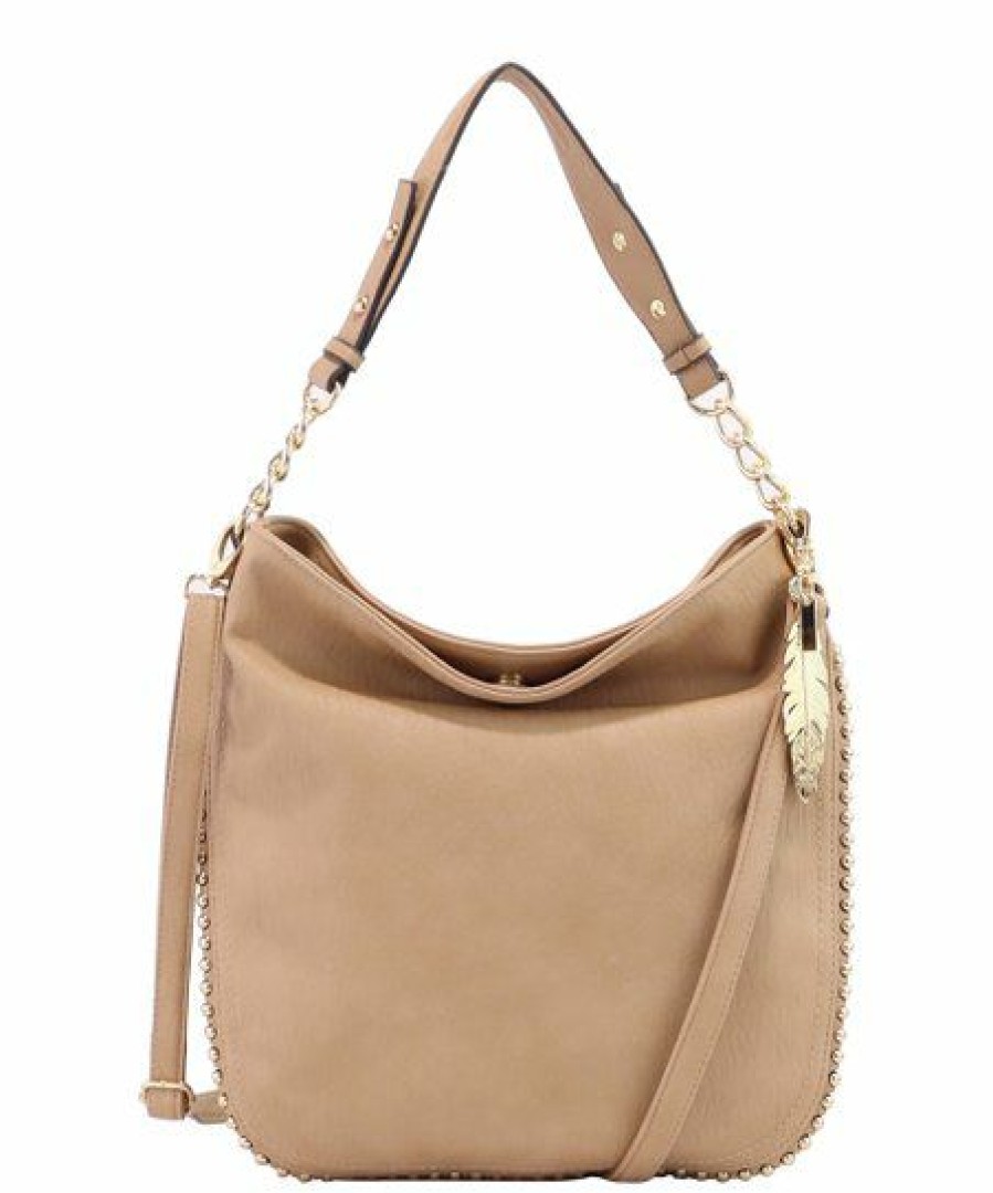 Women * | Top 10 Jessica Simpson Pecan Stud-Accent Camille Hobo For Women