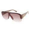 Women * | Budget Jessica Simpson Collection Brown Shield Sunglasses For Women