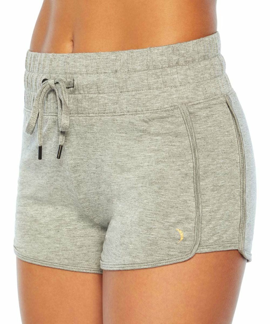 Women * | Discount Jessica Simpson Heather Gray Cory 3" Dolphin-Hem Drawstring Shorts Women