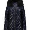 Women * | Best Reviews Of Jessica Simpson Navy Hooded Puffer Parka Women