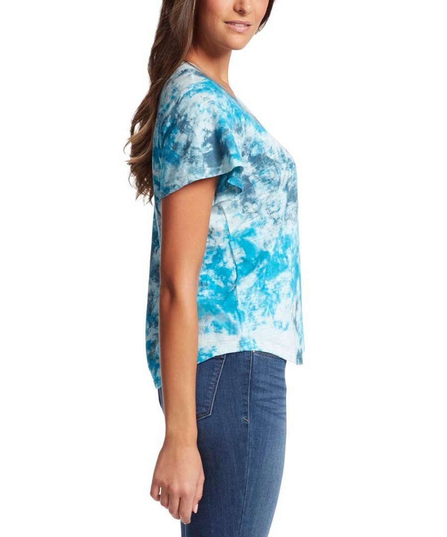 Women * | Wholesale Jessica Simpson Turkish Tie-Dye Carly Flutter Sleeve Tee Women