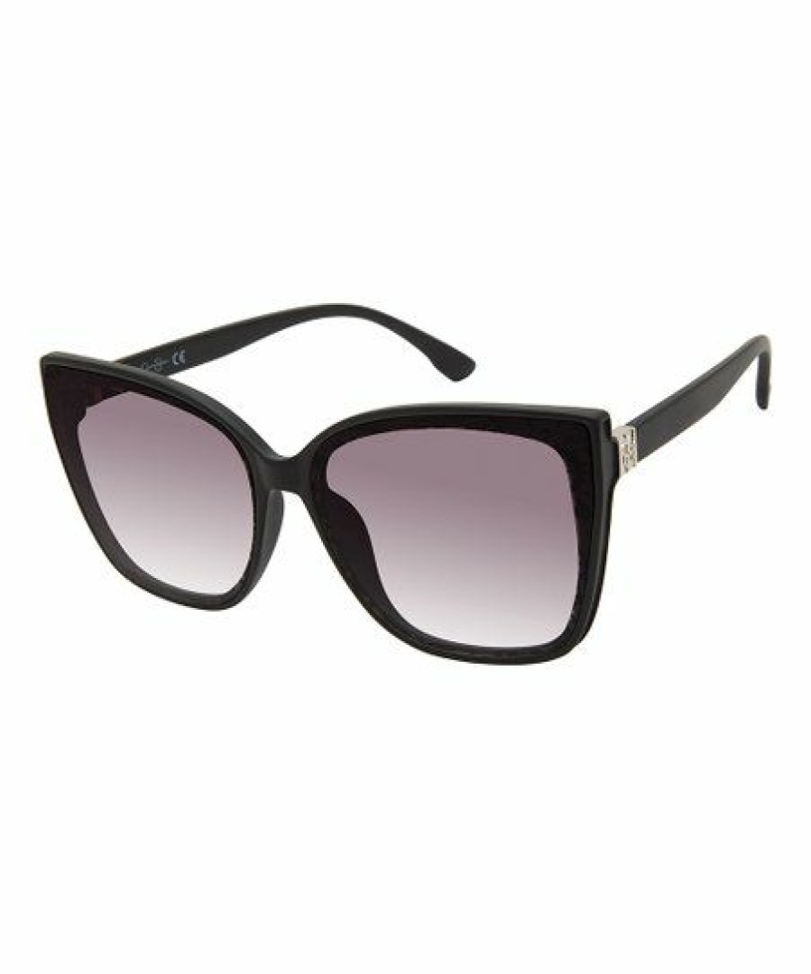 Women * | Top 10 Jessica Simpson Black & Gray Fade Cat-Eye Sunglasses For Women