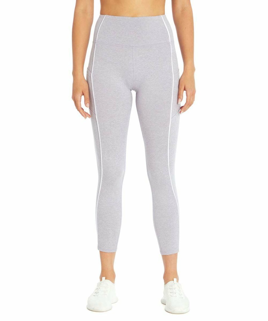 Women * | Flash Sale Jessica Simpson Heather Purple Ash Pocket Carrina Tummy-Control 22" Leggings Women