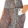 Women * | Best Deal Jessica Simpson Rosette & Black Cheetah Ombre 22" Tummy Control Capri Leggings Women