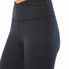 Women * | Flash Sale Jessica Simpson Black Crossover Colby 27" High-Waist Leggings Women