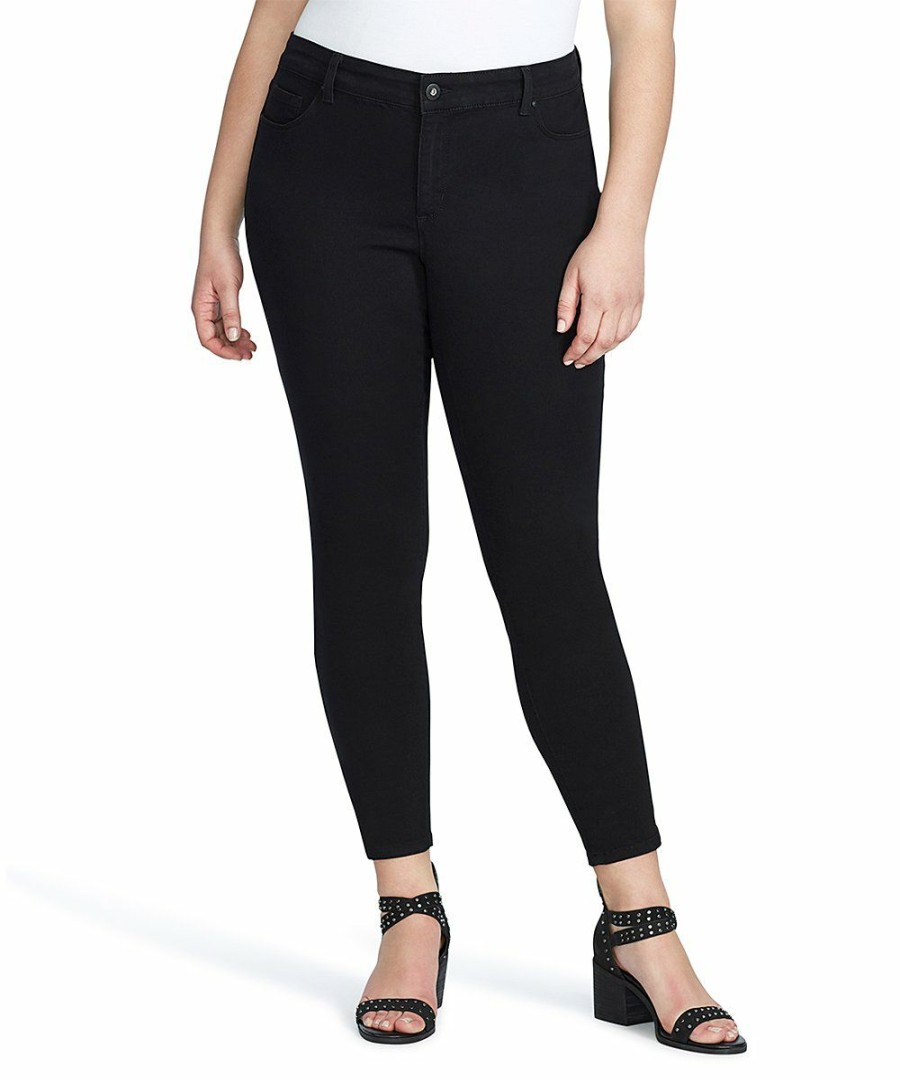 Women * | Best Reviews Of Jessica Simpson Black Kiss Me Skinny Pants Plus For Women