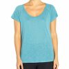 Women * | Best Deal Jessica Simpson Adriatic Blue Flow Keyhole Tee Women