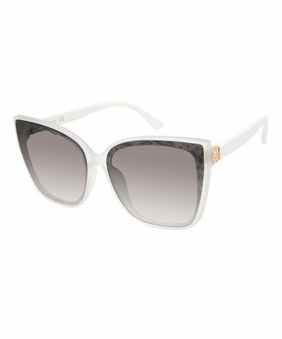 Women * | Brand New Jessica Simpson Matte Crystal & Gray Fade Cat-Eye Sunglasses For Women