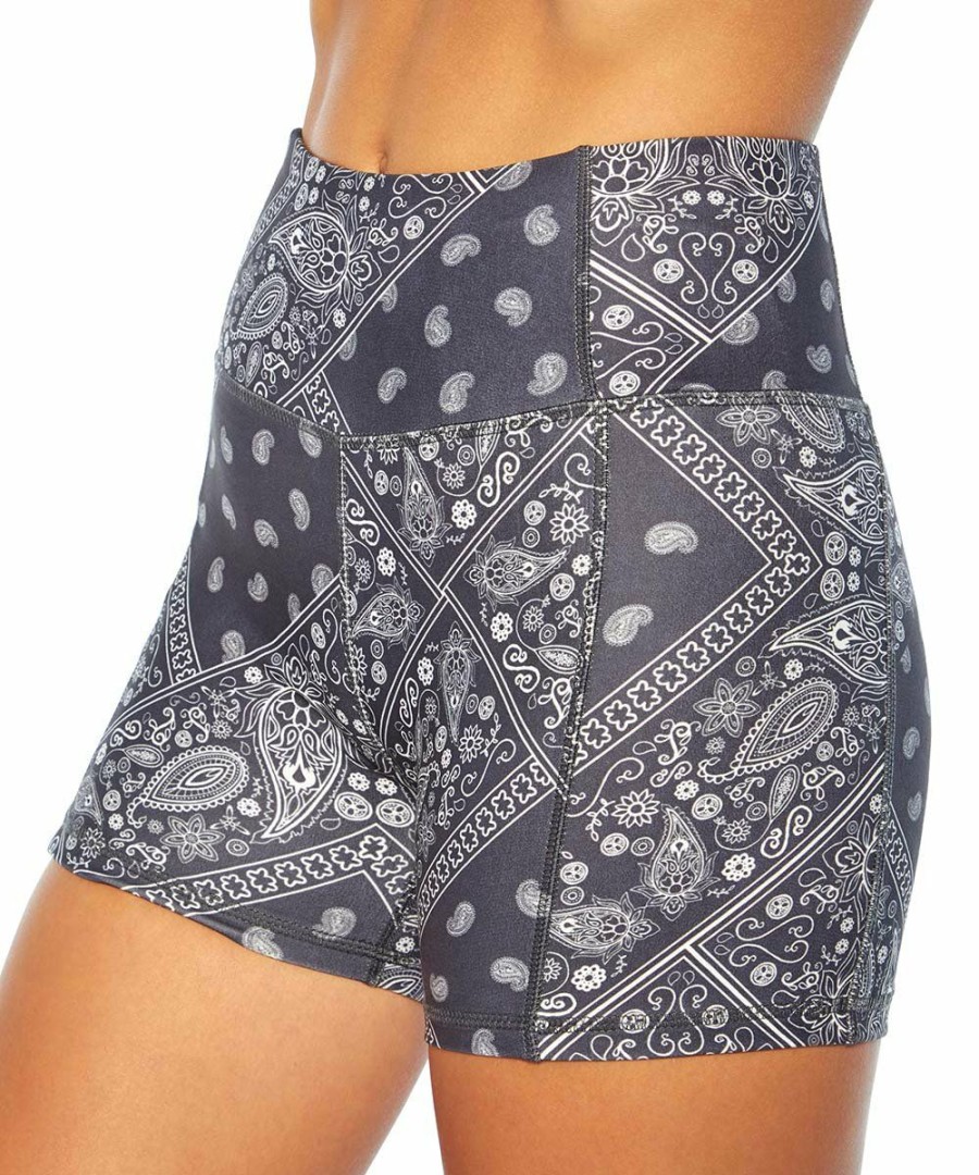 Women * | Buy Jessica Simpson Periscope & White Bandana 3" Tummy-Control Hottie Shorts Women