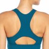 Women * | Outlet Jessica Simpson Blue Coral Mandy Ribbed Sports Bra For Women