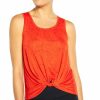 Women * | Promo Jessica Simpson Fiesta Red Painted Leopard Burnout Leopard Burnout Camden Tank Women