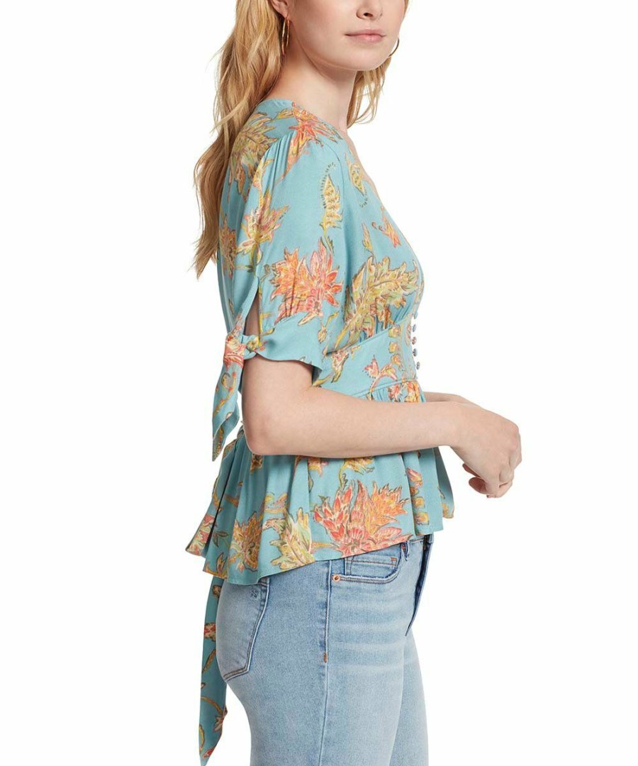 Women * | Discount Jessica Simpson Paisley Grove Briana Peplum Top Women